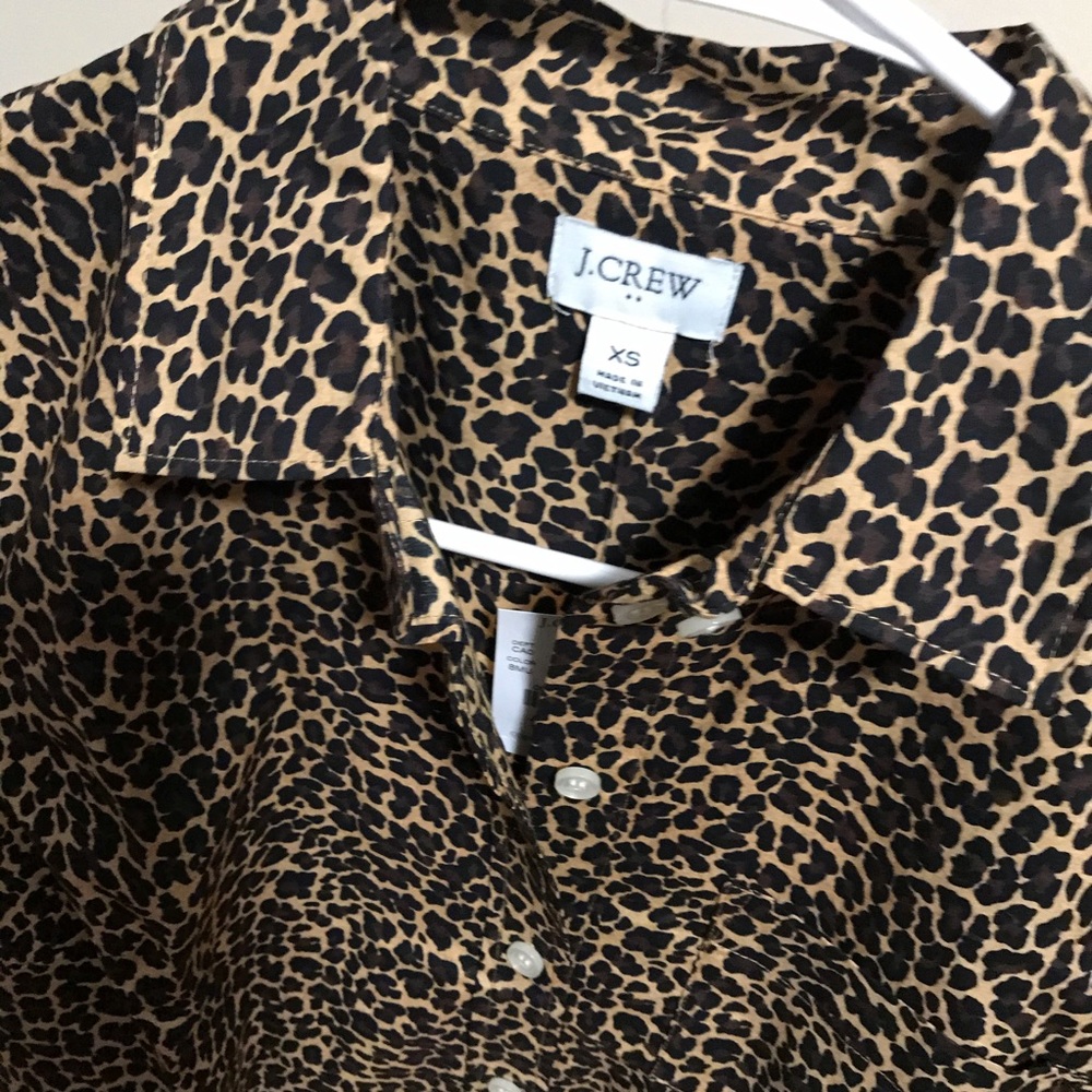 J crew cheetah button up - Picture 5 of 6